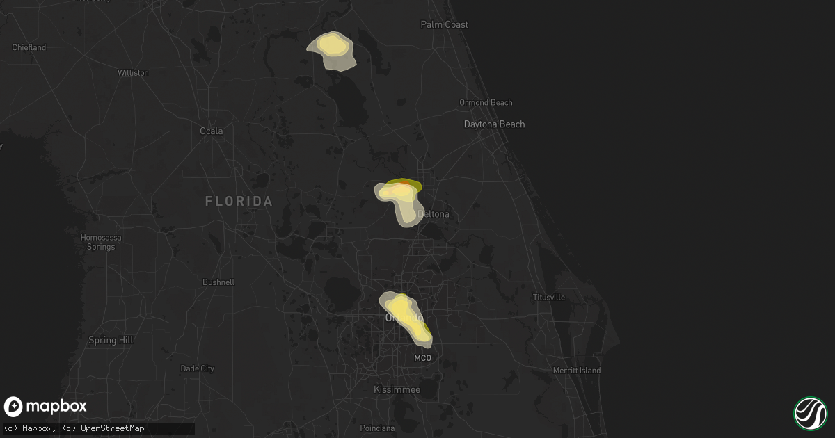 Hail map in Debary, FL on September 11, 2023