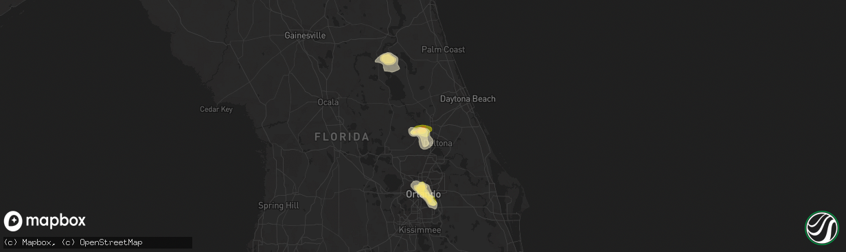 Hail map in Deland, FL on September 11, 2023