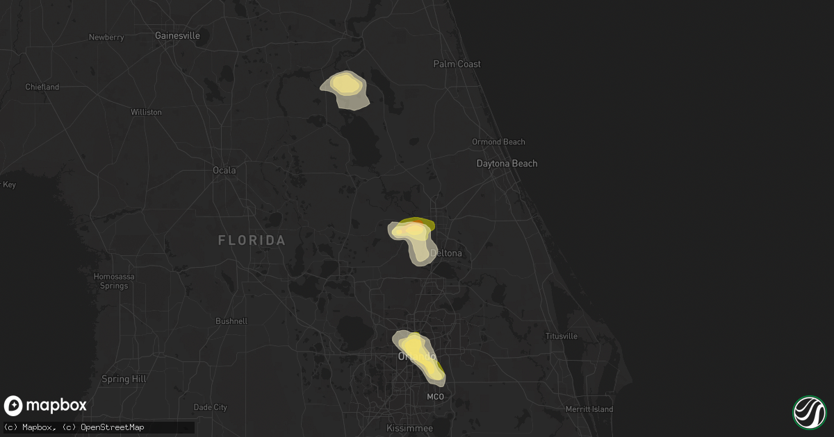 Hail map in Deland, FL on September 11, 2023