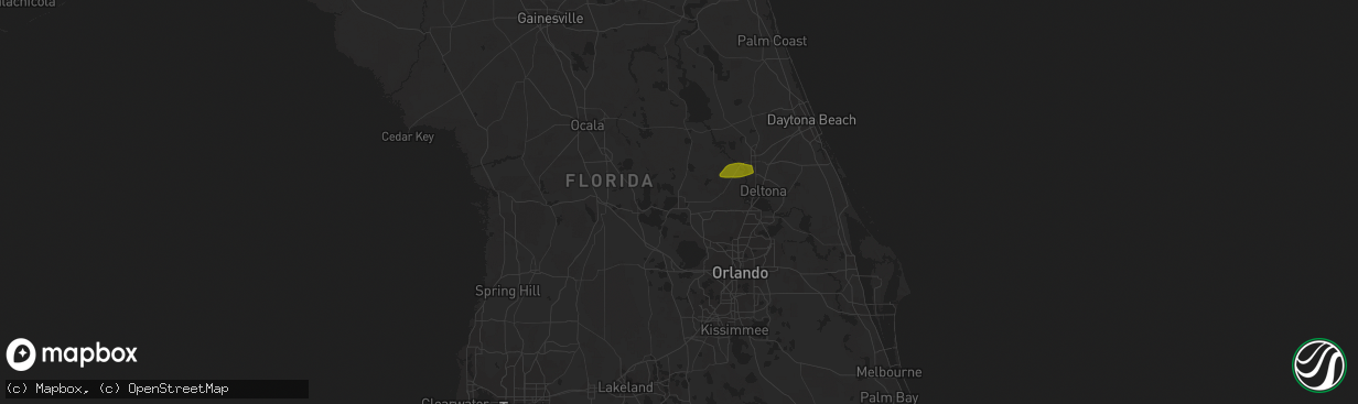 Hail map in Eustis, FL on September 11, 2023