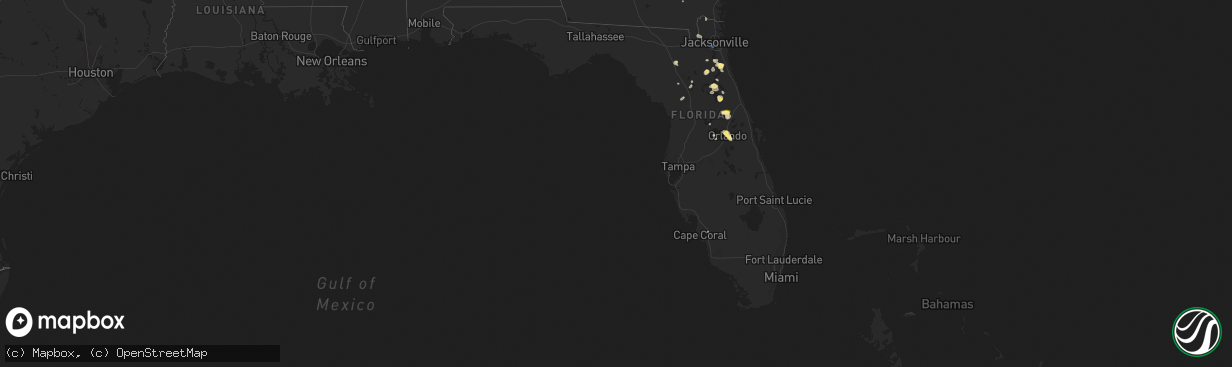 Hail map in Florida on September 11, 2023