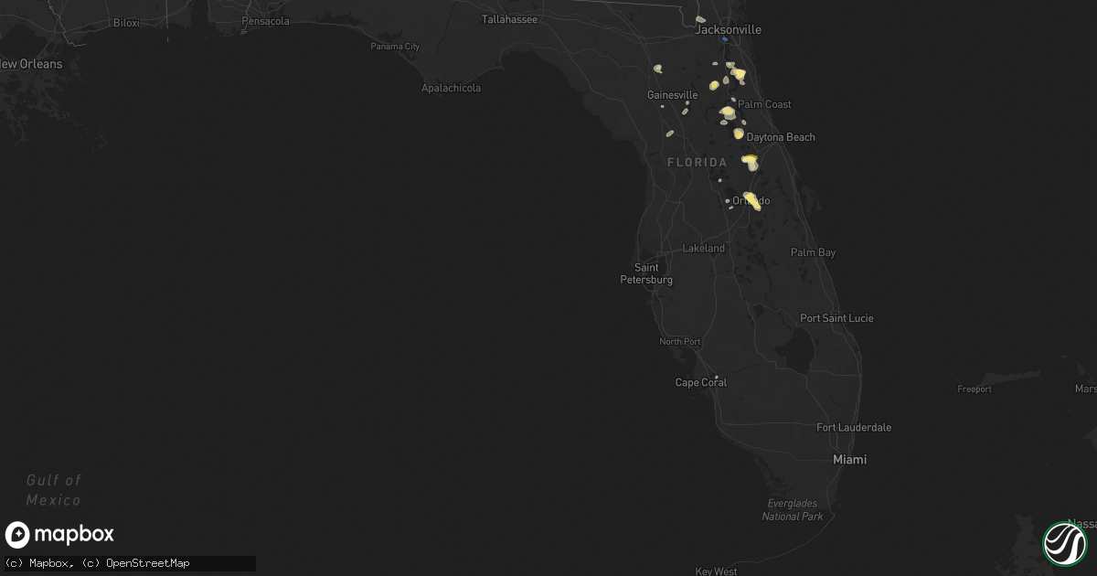 Hail map in Florida on September 11, 2023
