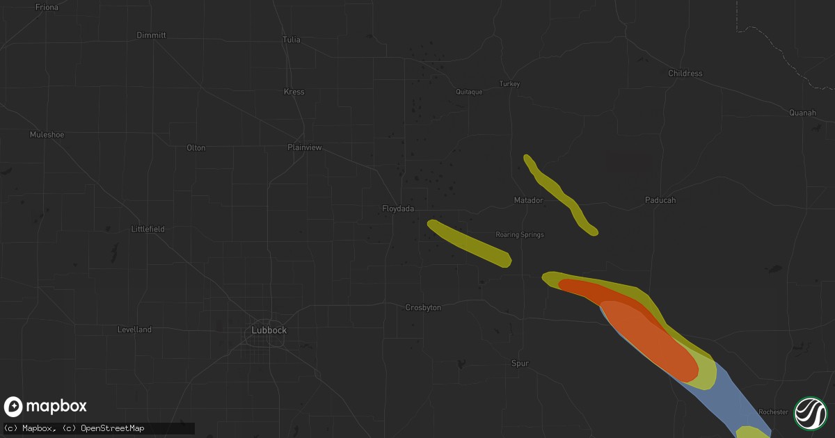 Hail map in Floydada, TX on September 11, 2023