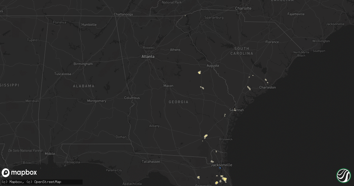 Hail map in Georgia on September 11, 2023