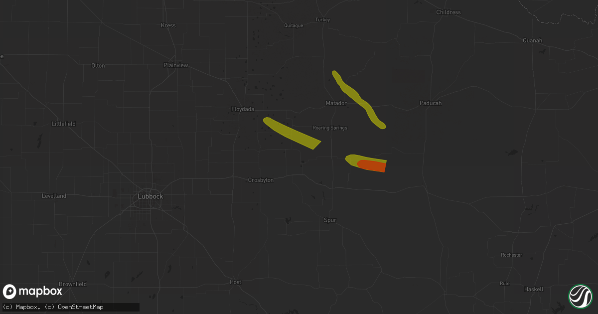 Hail map in Mcadoo, TX on September 11, 2023