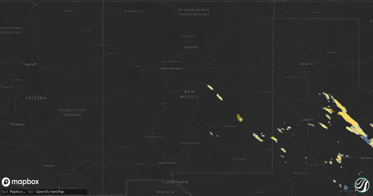 Hail map in New Mexico on September 11, 2023