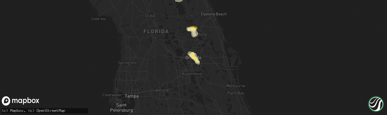 Hail map in Orlando, FL on September 11, 2023