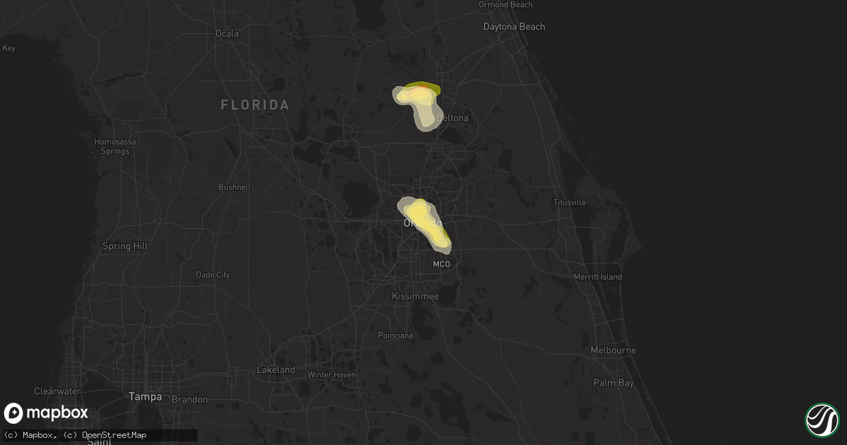 Hail map in Orlando, FL on September 11, 2023