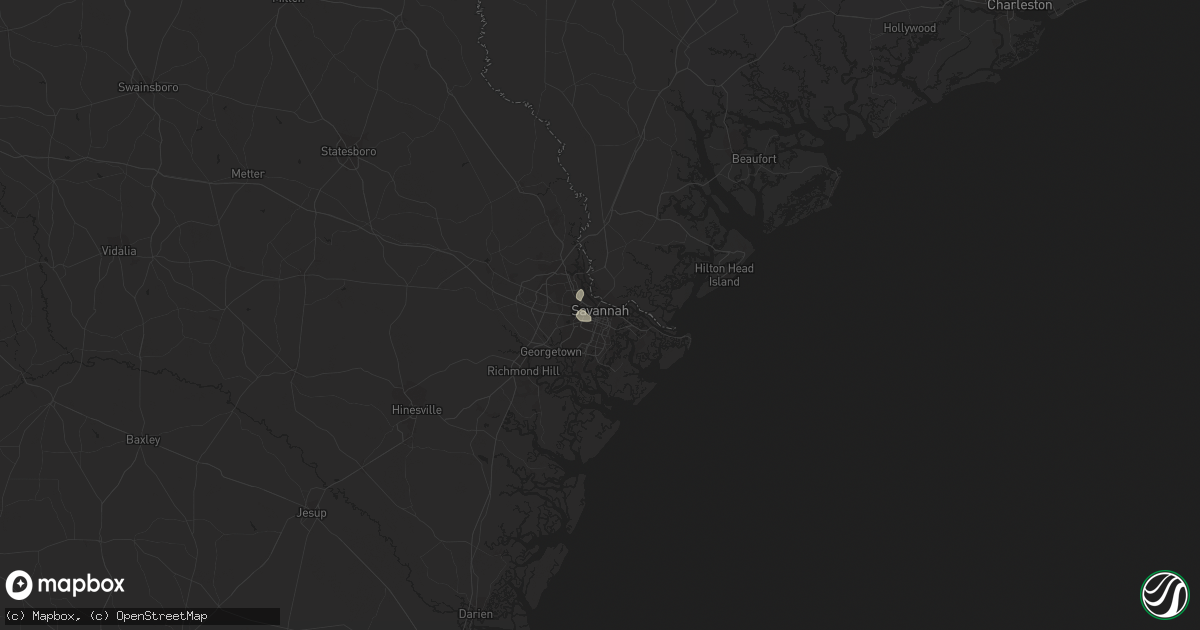 Hail map in Savannah, GA on September 11, 2023