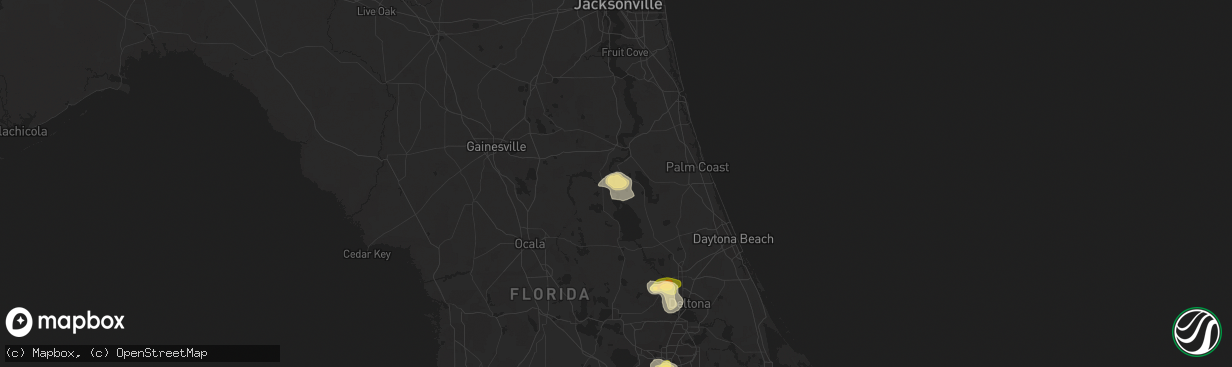 Hail map in Welaka, FL on September 11, 2023
