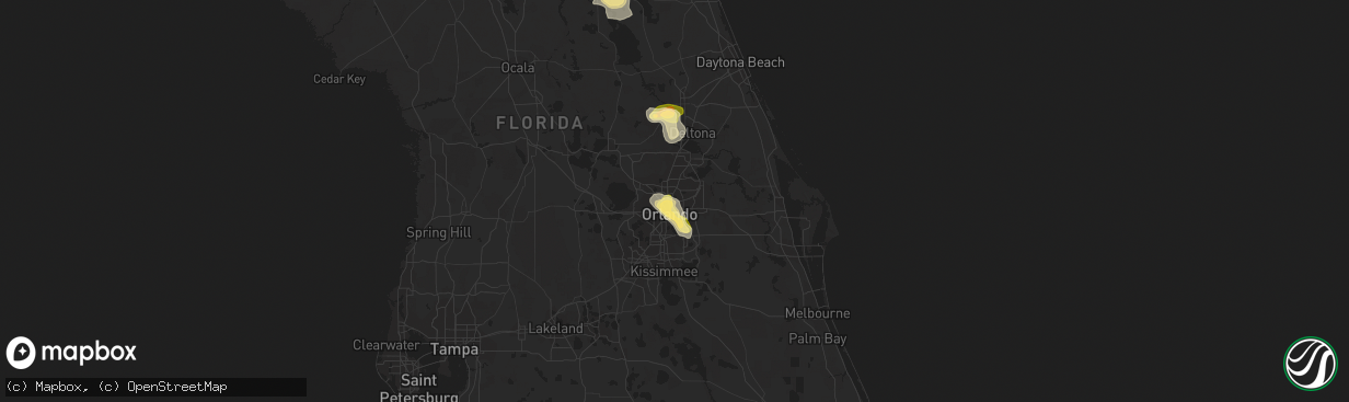 Hail map in Winter Park, FL on September 11, 2023