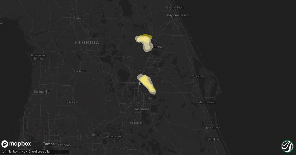 Hail map in Winter Park, FL on September 11, 2023
