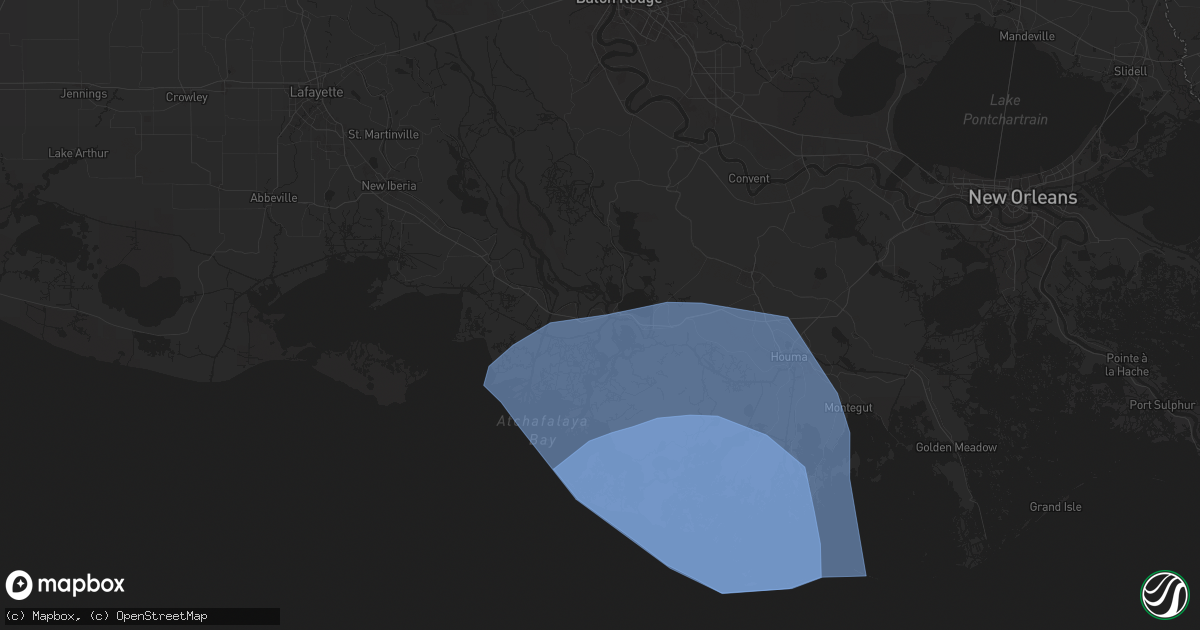 Hail map in Berwick, LA on September 11, 2024