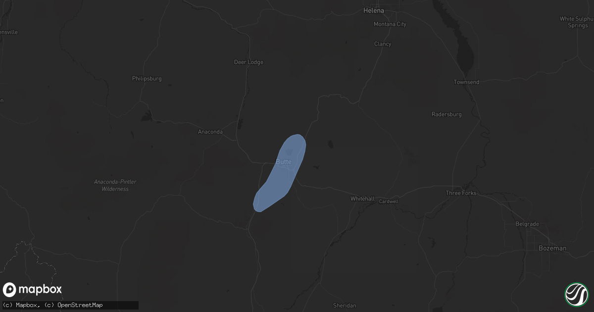 Hail map in Butte, MT on September 11, 2024