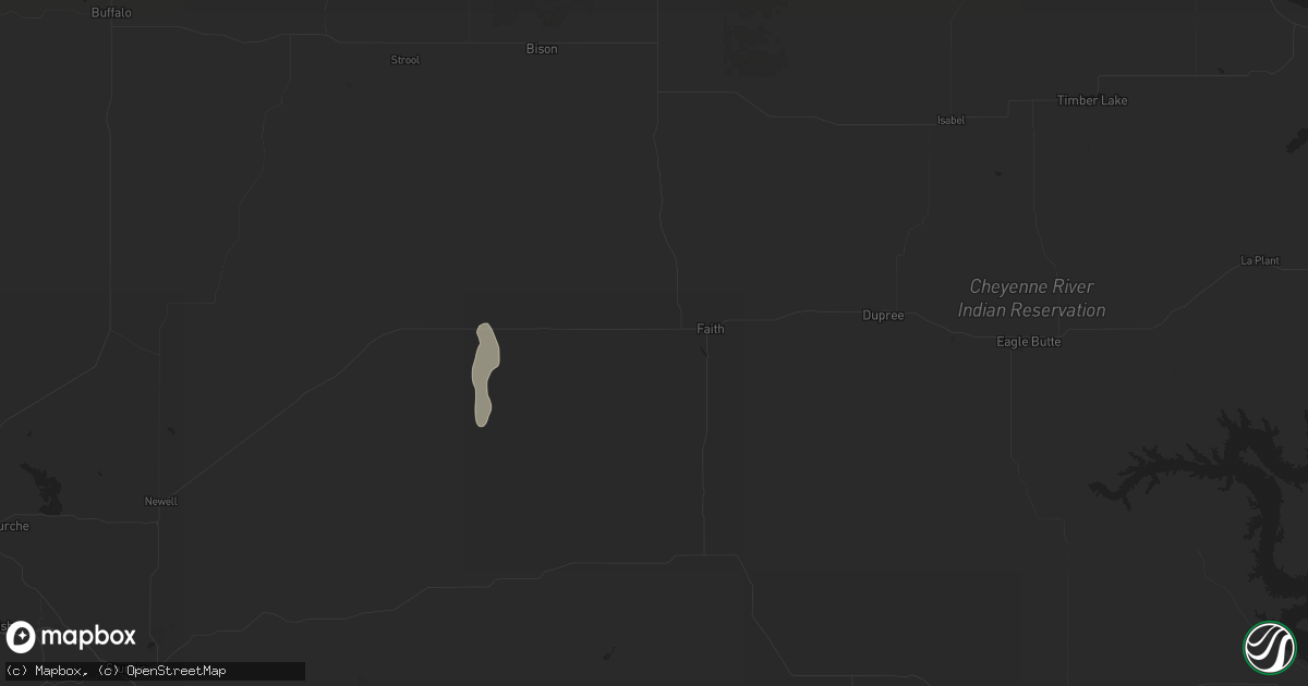 Hail map in Faith, SD on September 11, 2024