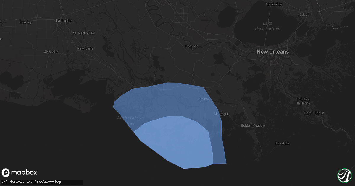 Hail map in Gibson, LA on September 11, 2024