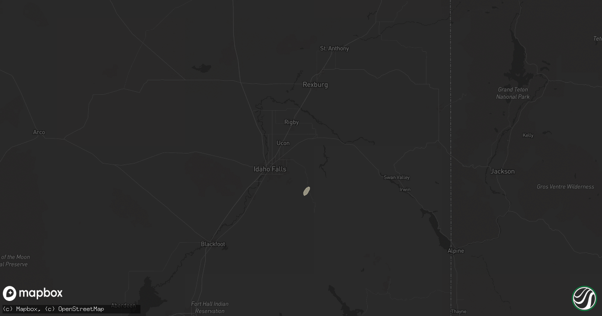 Hail map in Idaho Falls, ID on September 11, 2024