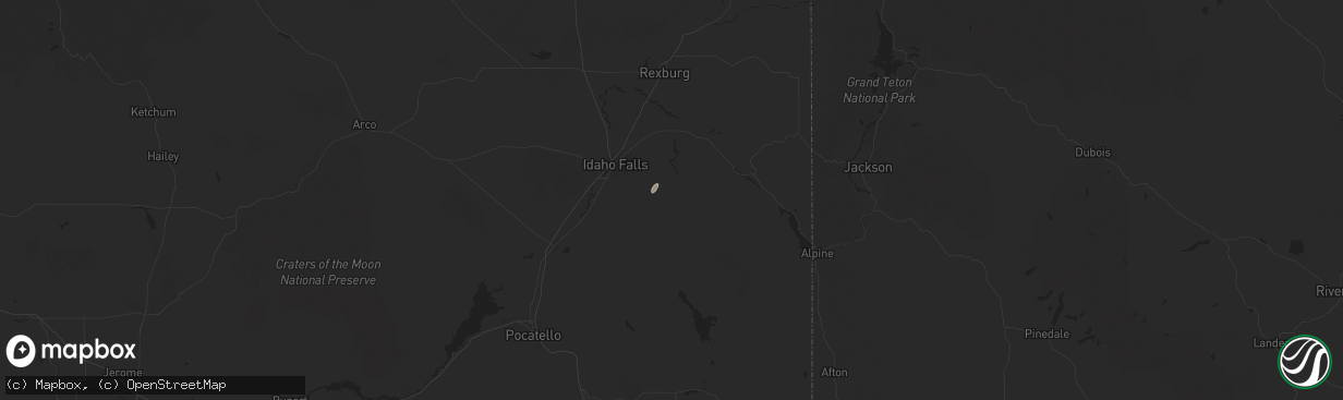 Hail map in Iona, ID on September 11, 2024