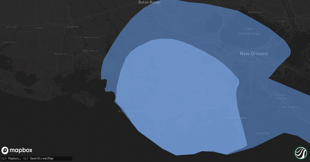 Hail map in Morgan City, LA on September 11, 2024