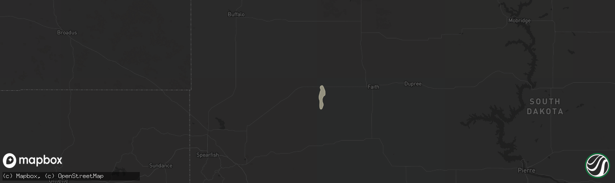 Hail map in Mud Butte, SD on September 11, 2024