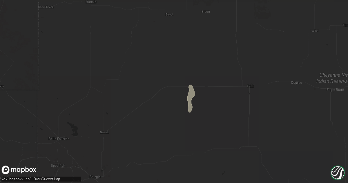 Hail map in Mud Butte, SD on September 11, 2024