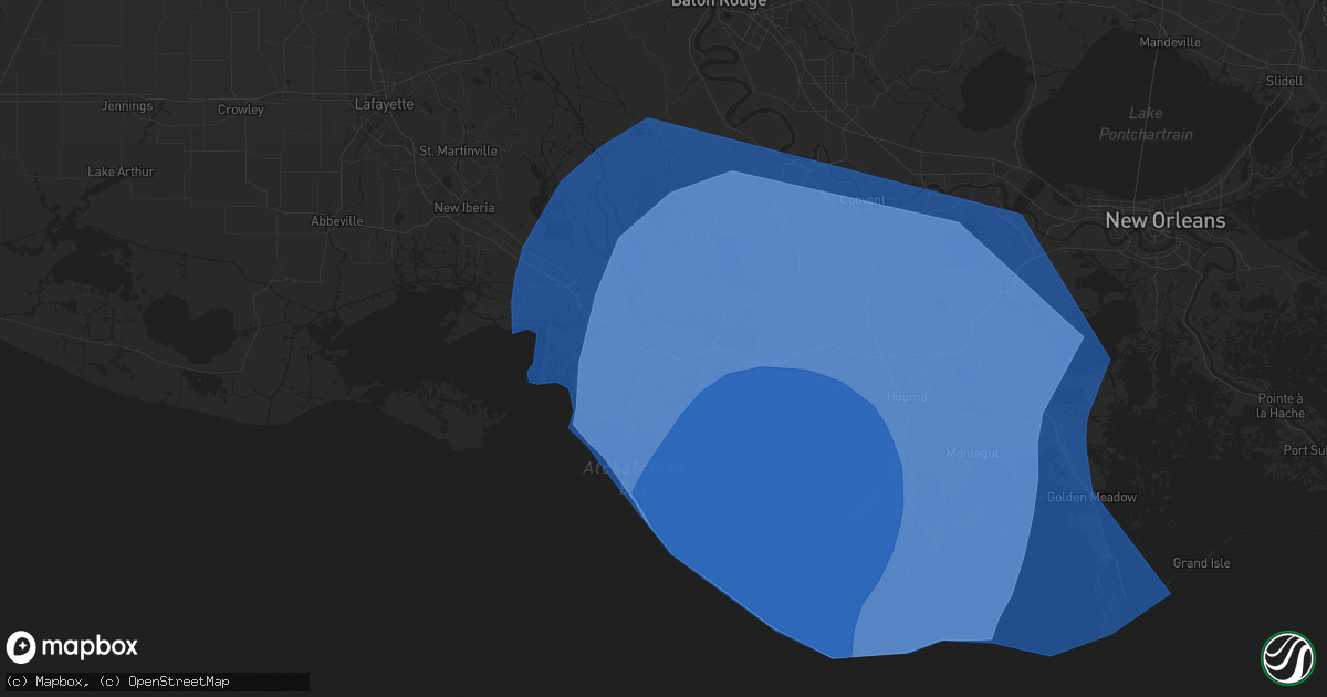 Hail map in Patterson, LA on September 11, 2024