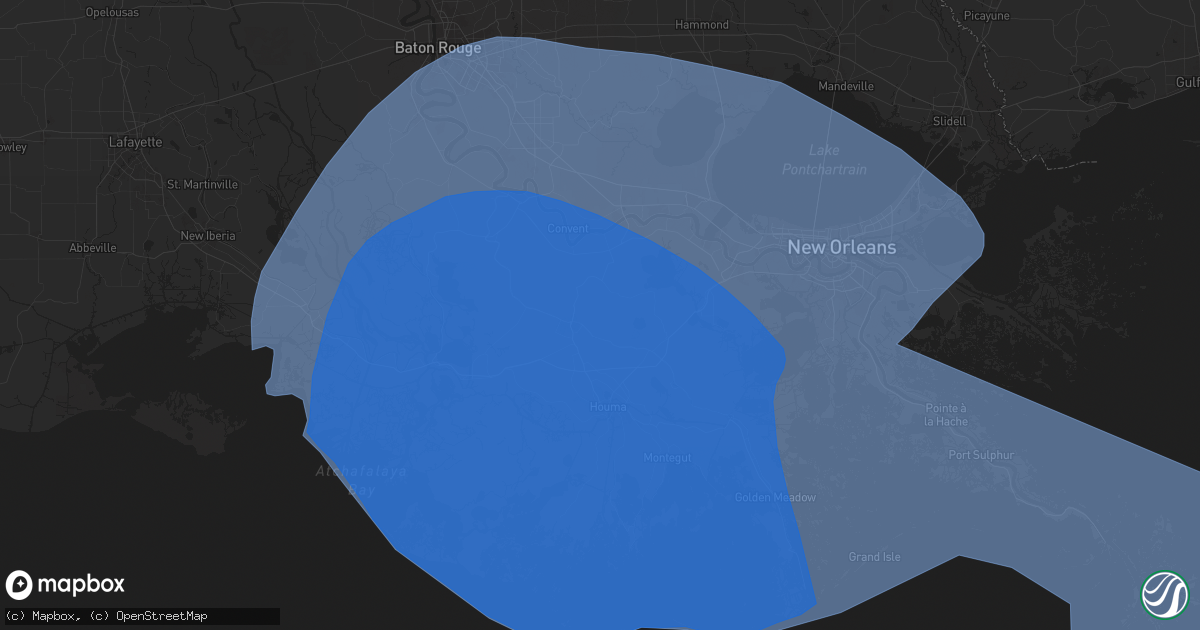Hail map in Thibodaux, LA on September 11, 2024