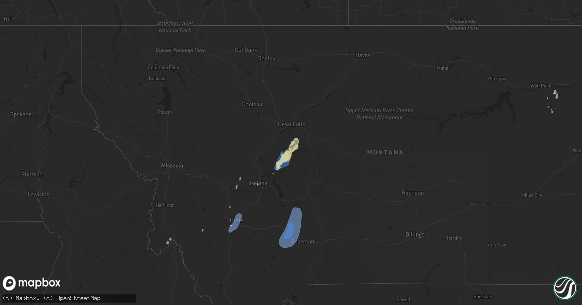 Hail map on September 11, 2024