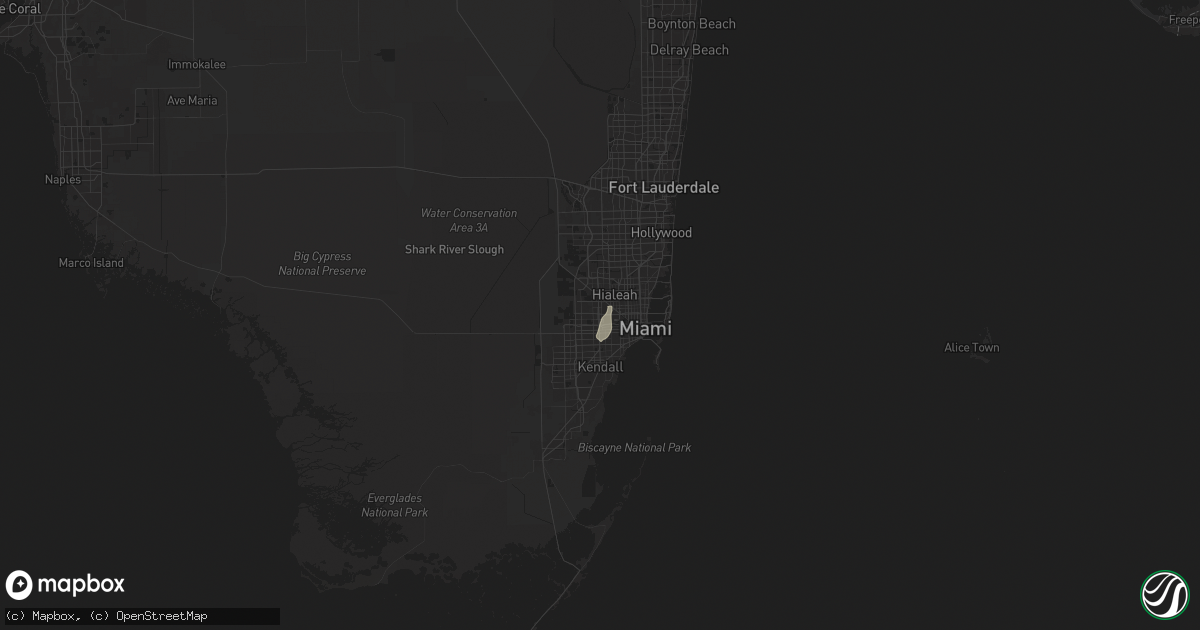 Hail map in Miami, FL on September 11, 2025