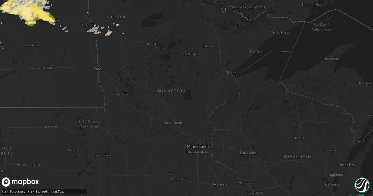 Hail map in Minnesota on September 11, 2025