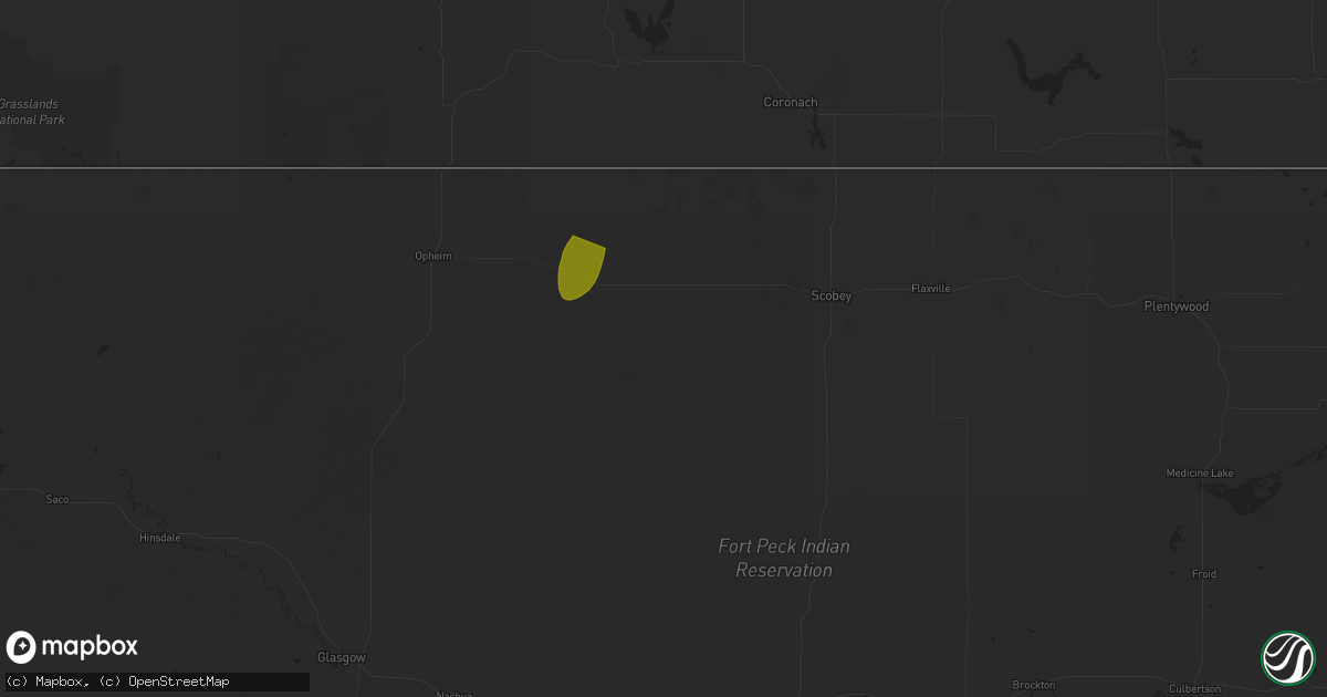 Hail map in Peerless, MT on September 11, 2025