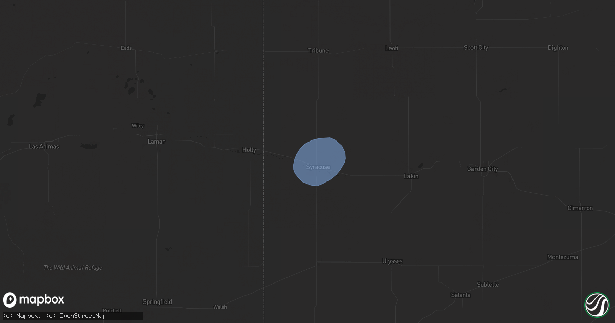 Hail map in Syracuse, KS on September 11, 2025