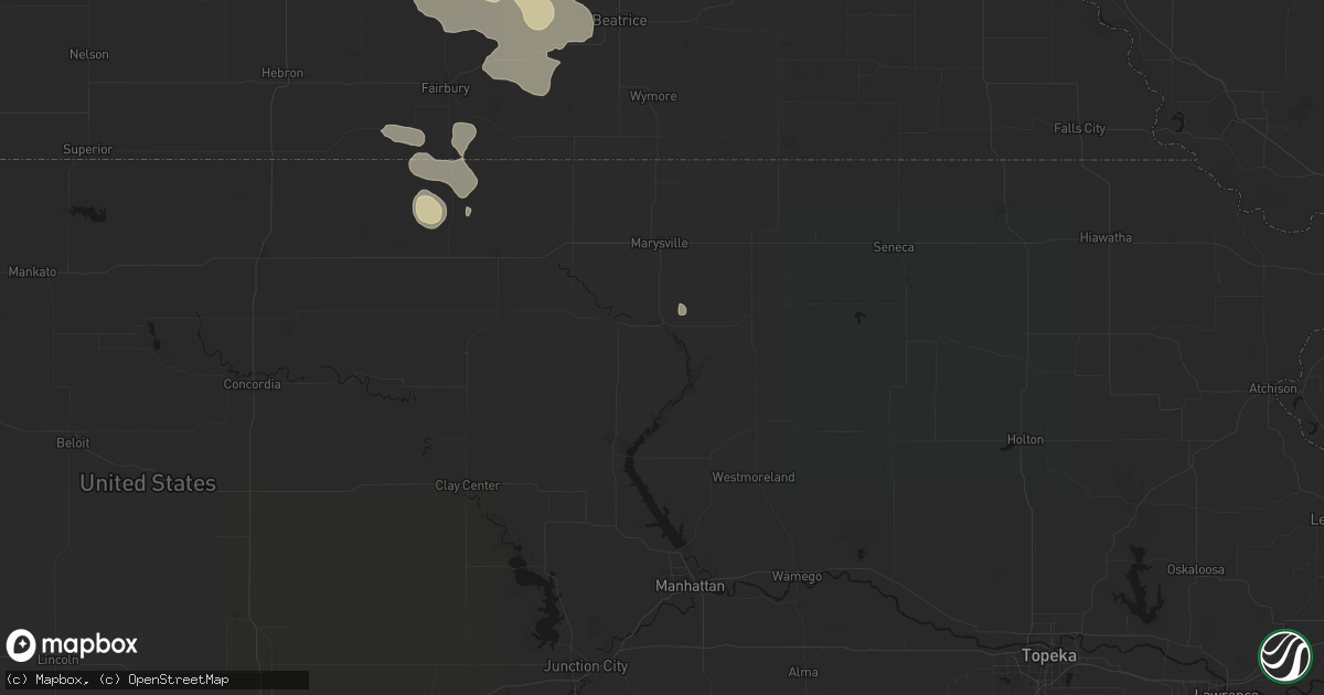 Hail map in Blue Rapids, KS on September 11, 2026