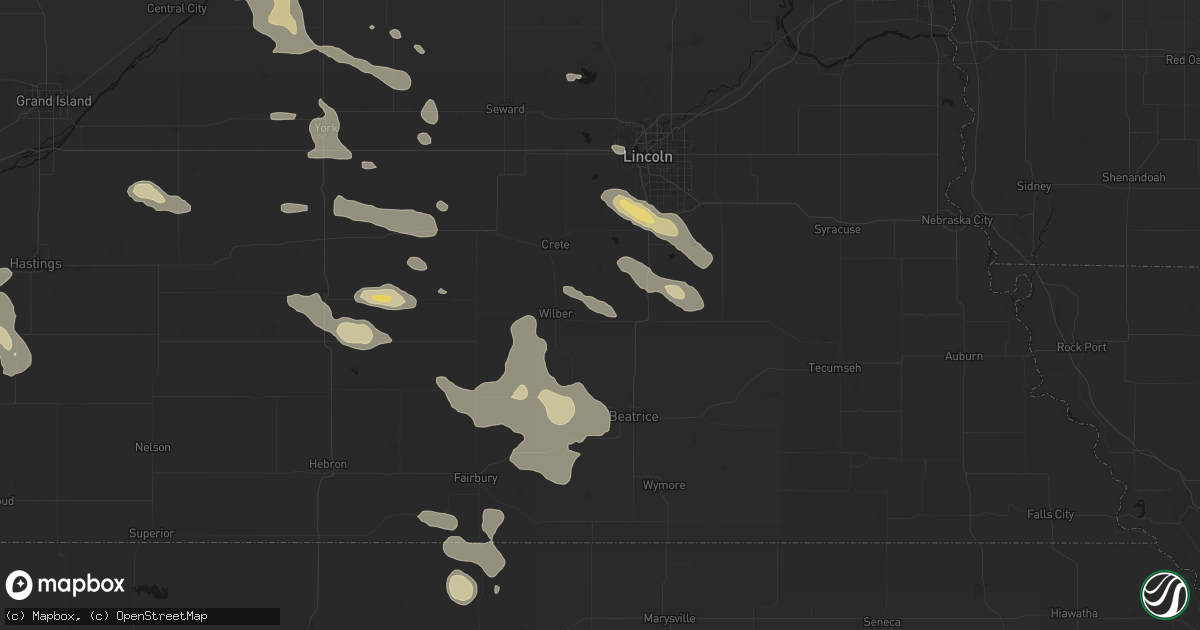 Hail map in Clatonia, NE on September 11, 2026