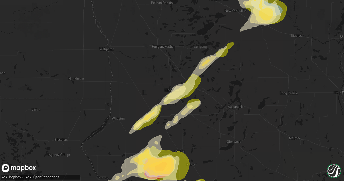 Hail map in Elbow Lake, MN on September 11, 2026
