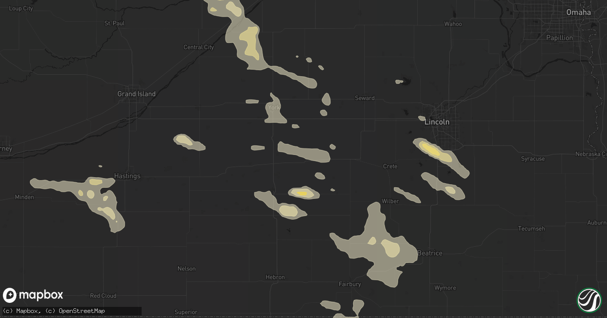 Hail map in Exeter, NE on September 11, 2026