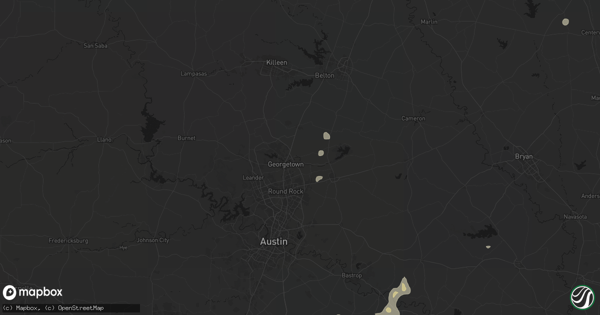 Hail map in Georgetown, TX on September 11, 2026
