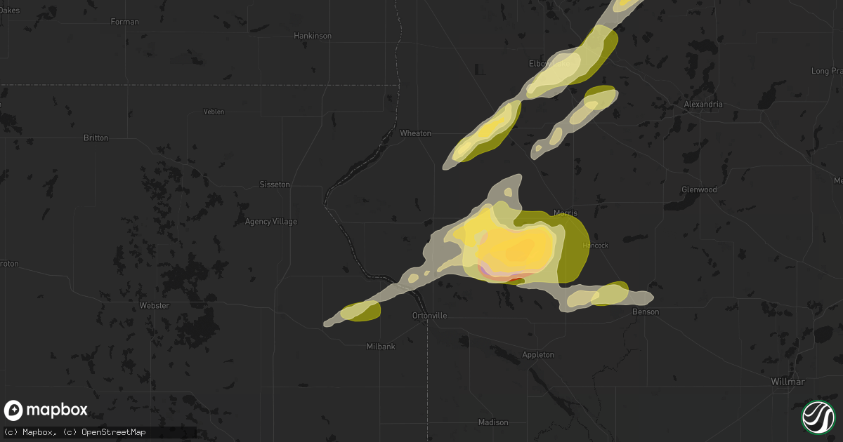 Hail map in Graceville, MN on September 11, 2026