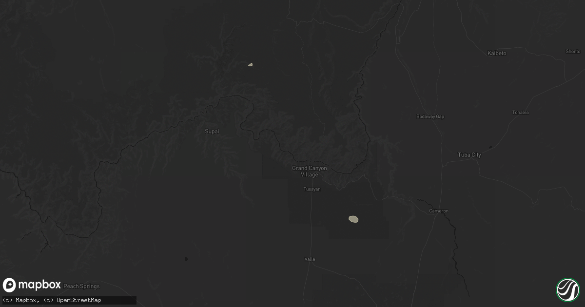 Hail map in Grand Canyon, AZ on September 11, 2026