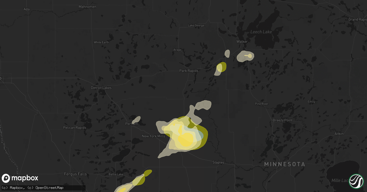Hail map in Menahga, MN on September 11, 2026