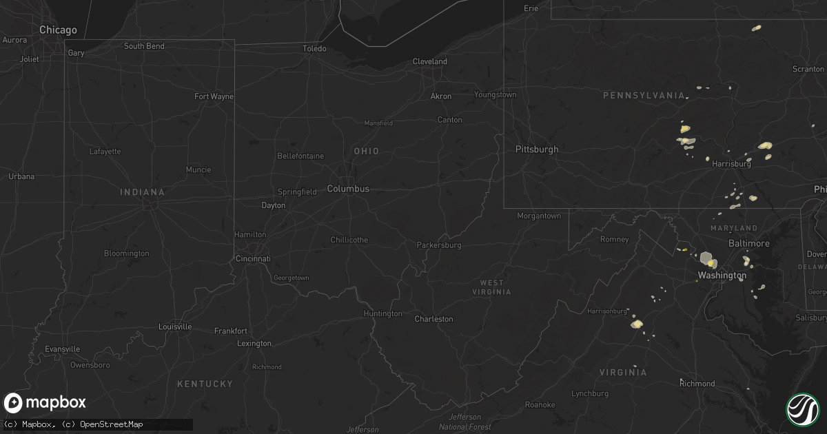 Hail map in Pennsylvania on September 12, 2013