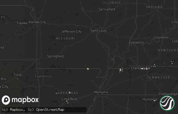 Hail map preview on 09-12-2013