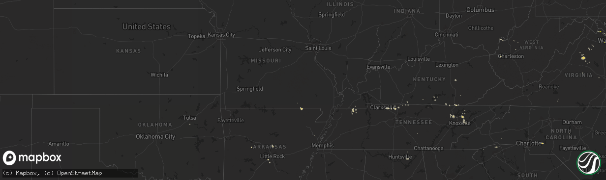 Hail map on September 12, 2013