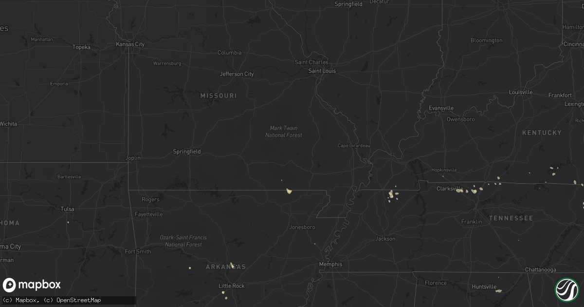 Hail map on September 12, 2013