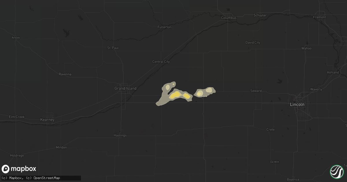 Hail map in Hampton, NE on September 12, 2016