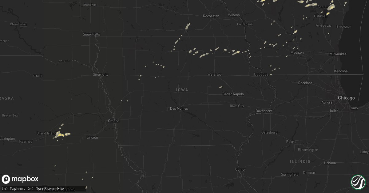 Hail map in Iowa on September 12, 2016