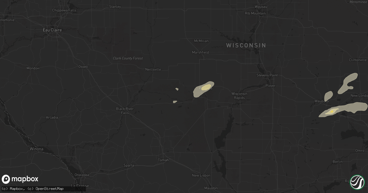 Hail map in Pittsville, WI on September 12, 2016