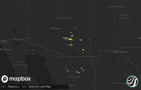 Hail map preview on 09-12-2016