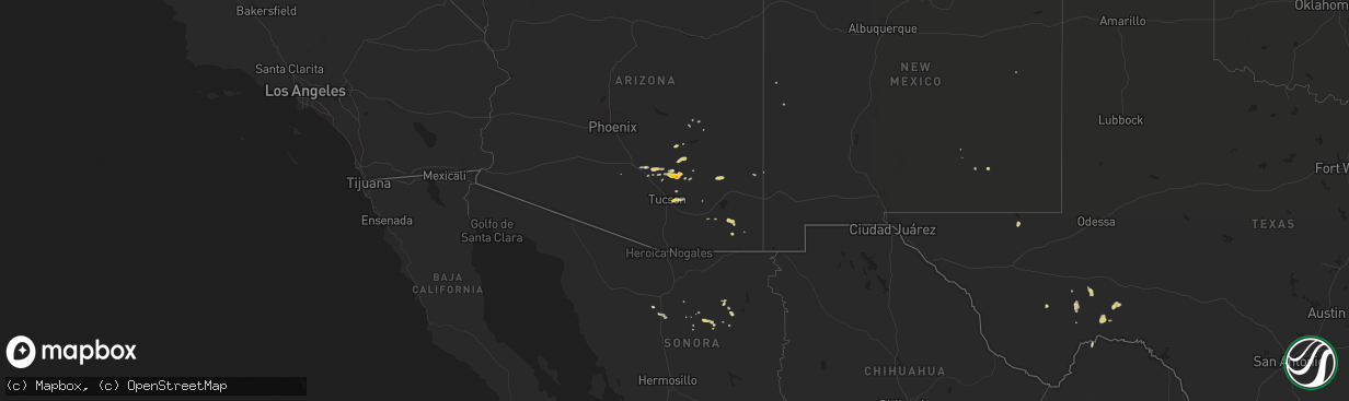 Hail map on September 12, 2016