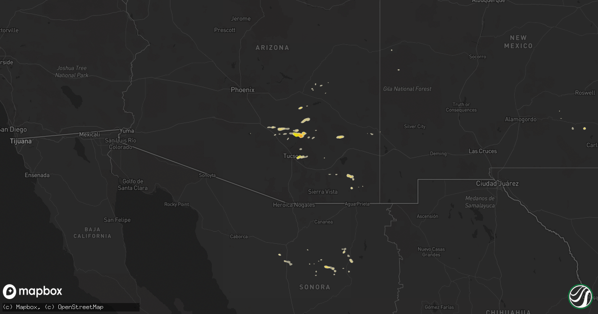 Hail map on September 12, 2016